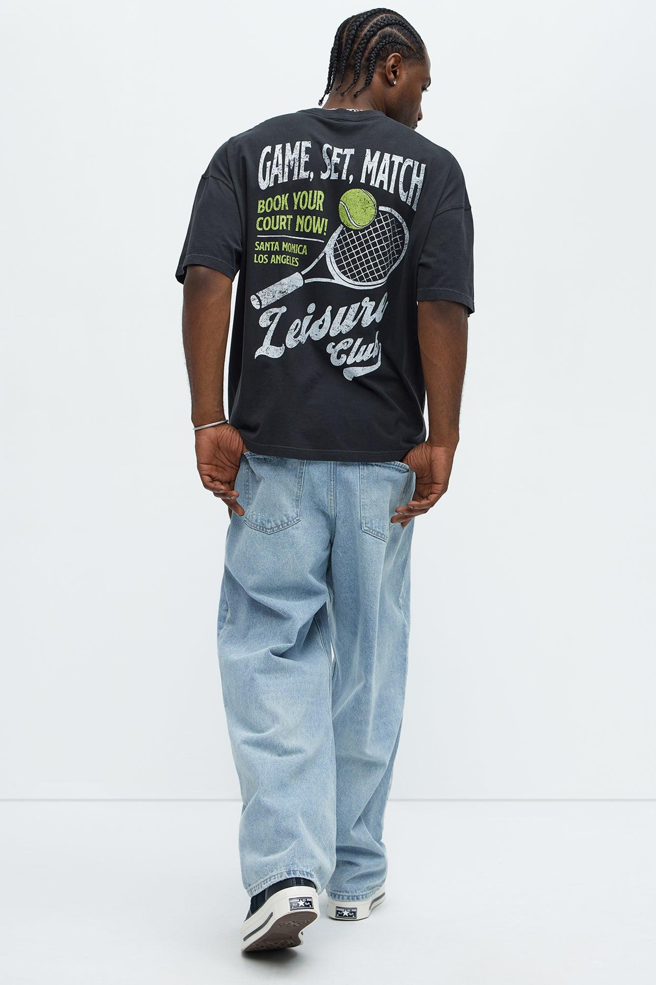 Leisure Club Oversized Short Sleeve Tee - Black Product Image