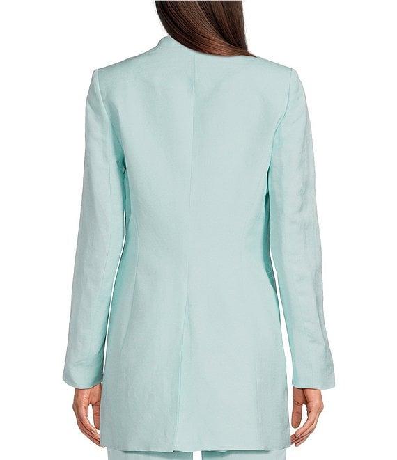 Calvin Klein Linen Blend Roll Sleeve Open Front Jacket Product Image