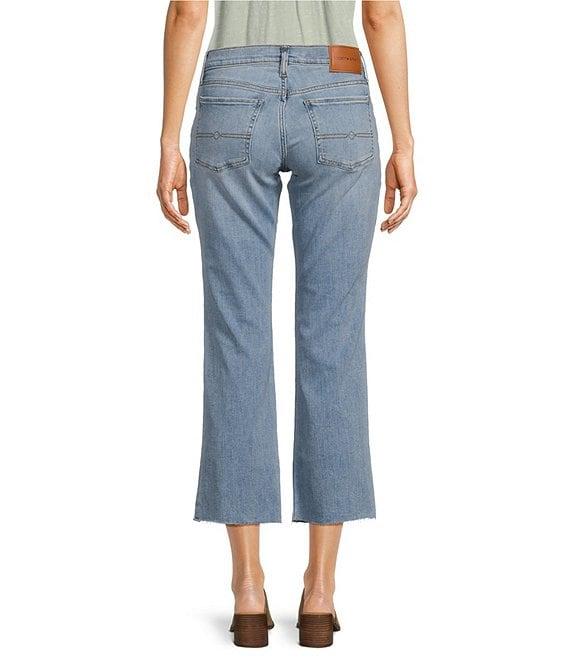 Lucky Brand Sweet Mid Rise Straight Raw Hem Kick Crop Jeans Product Image