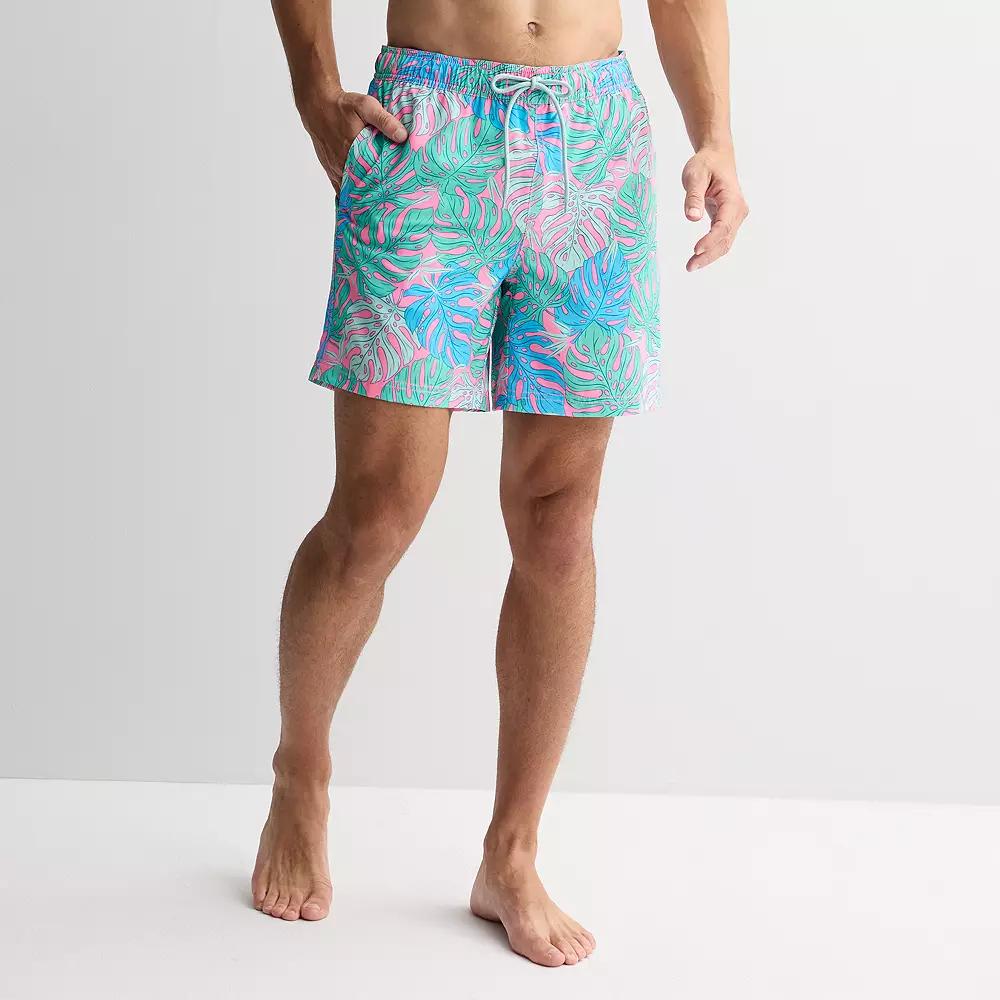 Men's Trinity Coast 7" Sportliner Swim Trunks, Size: Small 7 INCH, Pink Product Image