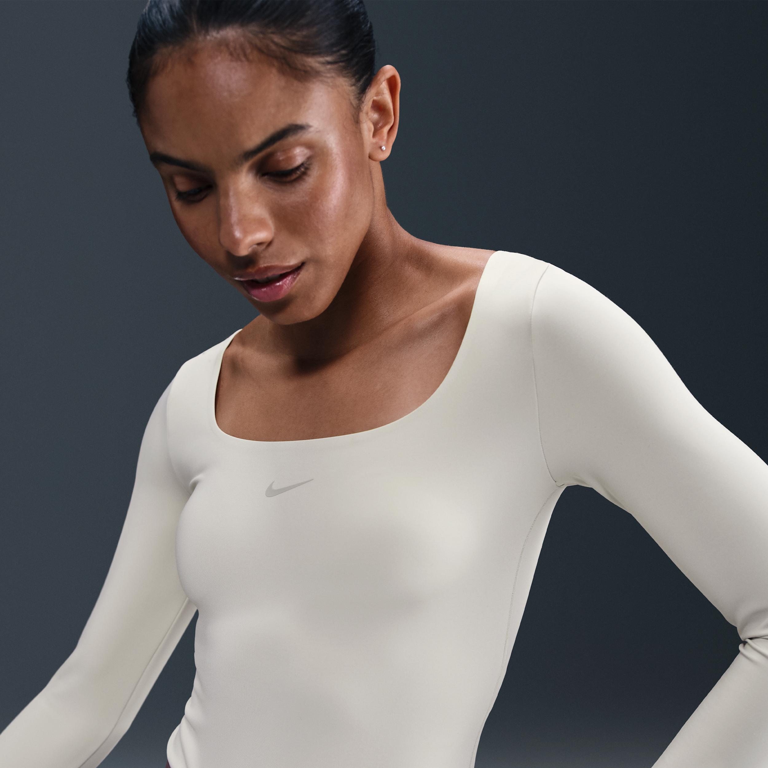 Nike Womens Form Long-Sleeve Bodysuit | HQ8296-104 Product Image
