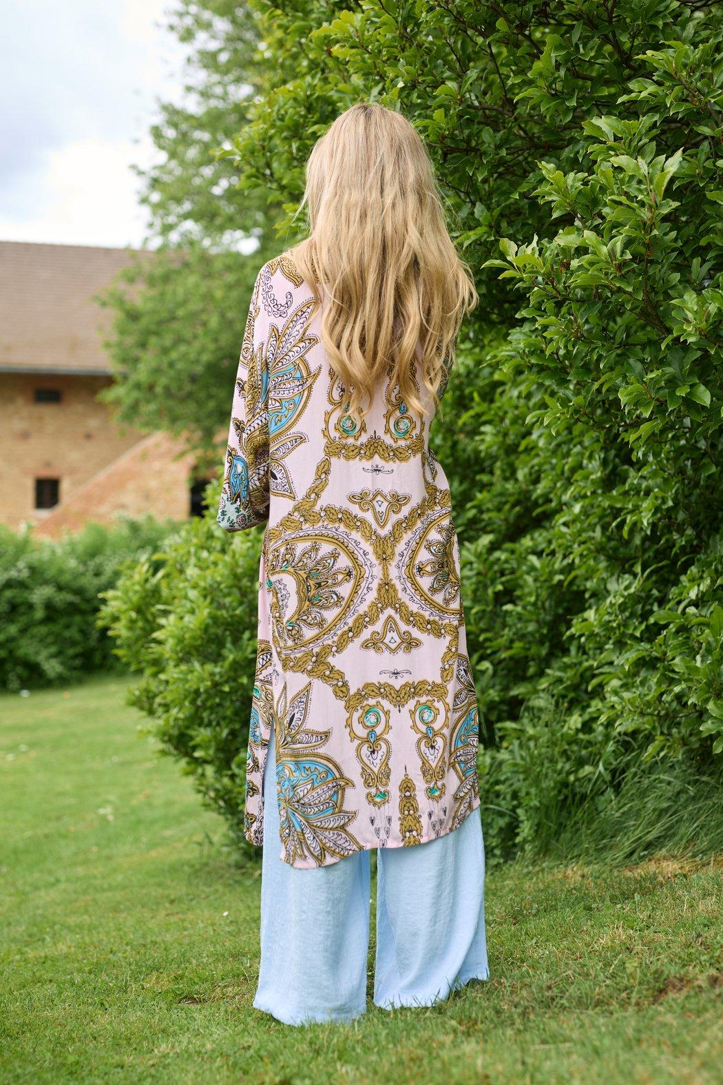 Multicolored Paisley Kimono Duster Long Product Image
