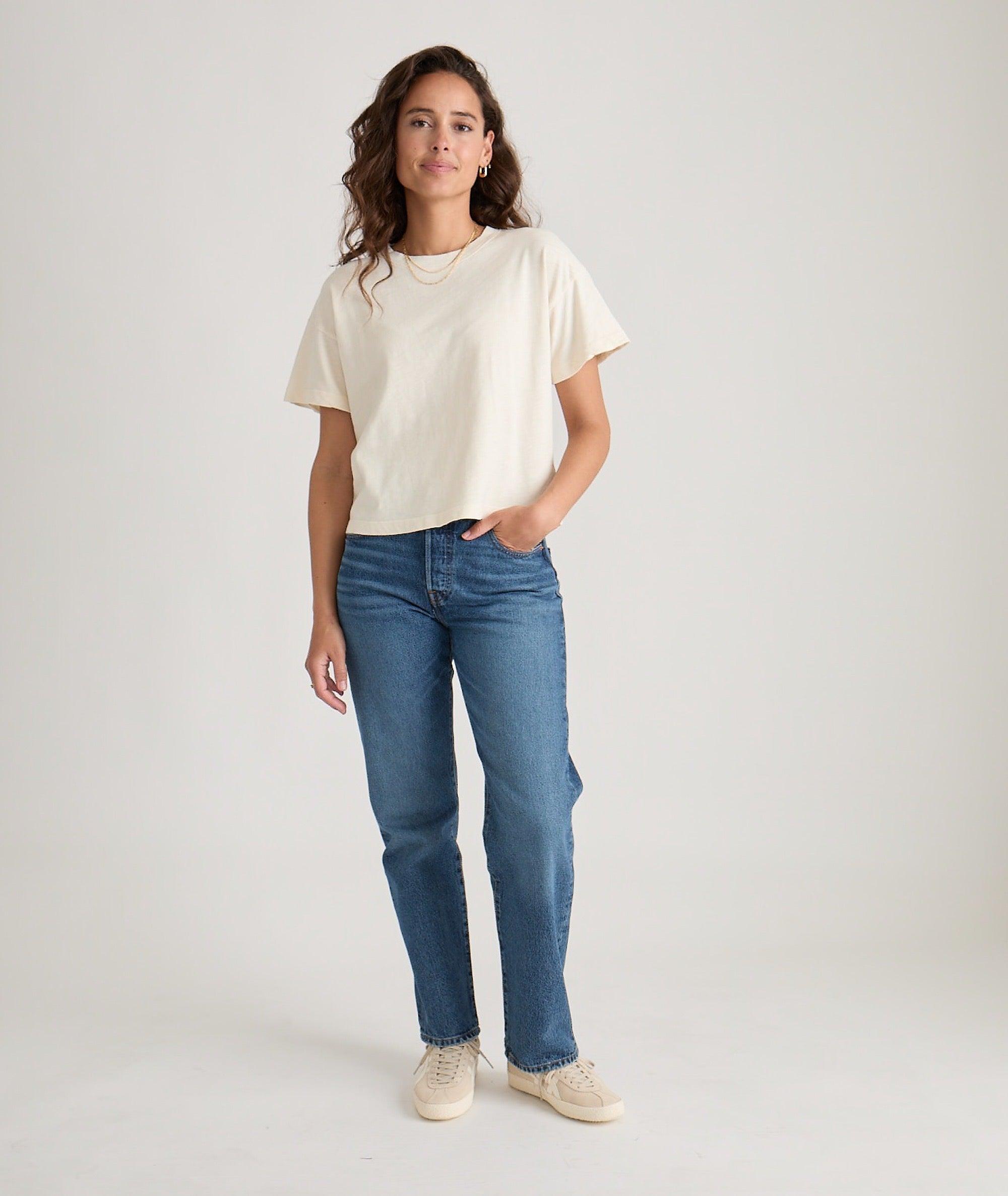 Sadie Vintage Slub Crop Tee Product Image