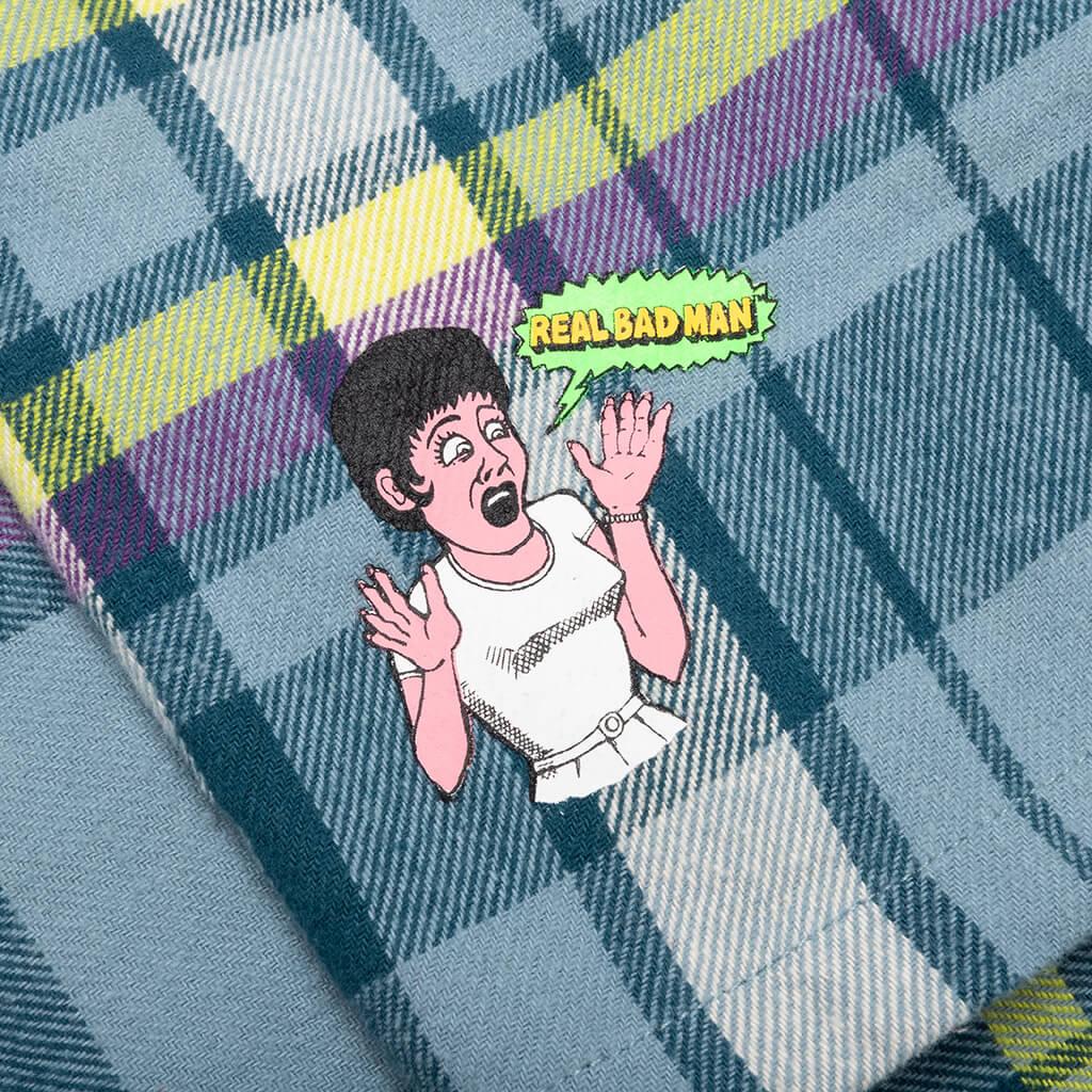 Work Flannel Shirt - Blue Male Product Image