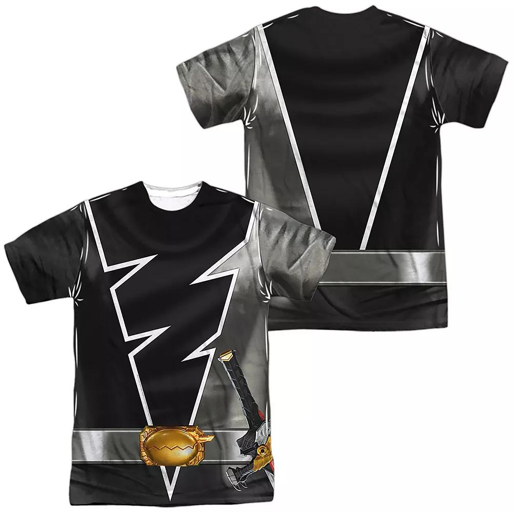 Men's Power Rangers: Dino Fury Black Ranger Costume Sublimated Graphic Tee, Size: XL Product Image