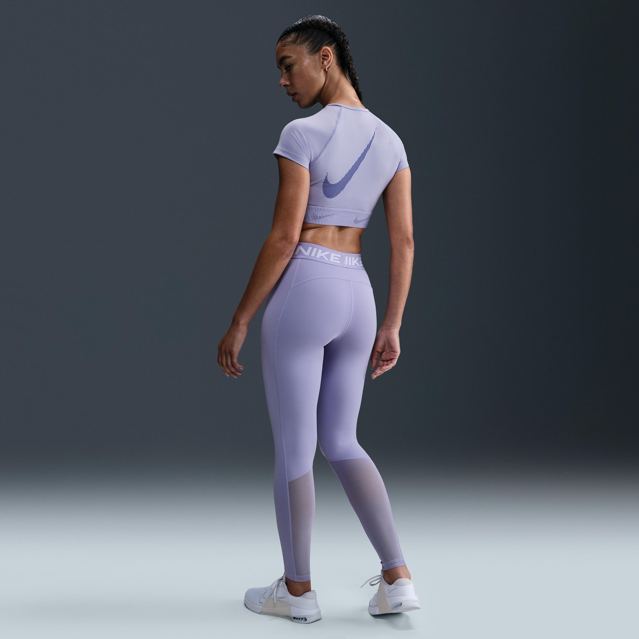 Womens Nike Pro 365 High-Waisted 7/8 Mesh Panel Leggings Product Image