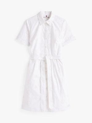 Embroidered Eyelet Shirtdress Product Image