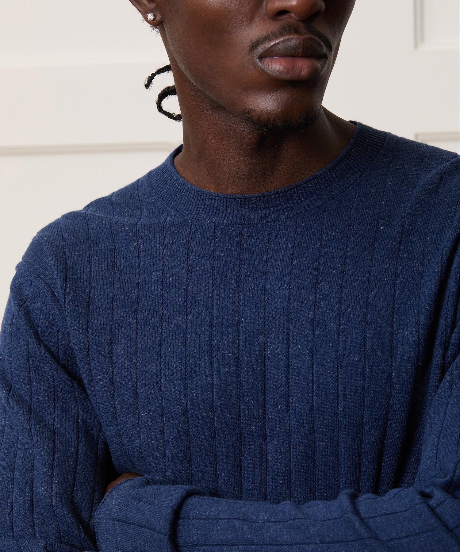 Lightweight Linen-Cotton Crewneck Sweater Product Image