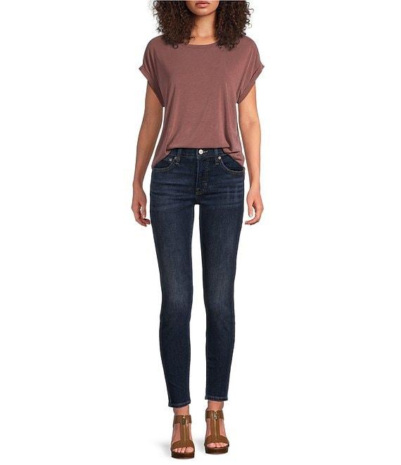 Lucky Brand Scoop Neck Short Sleeve Slouchy Round Hem T-Shirt Product Image