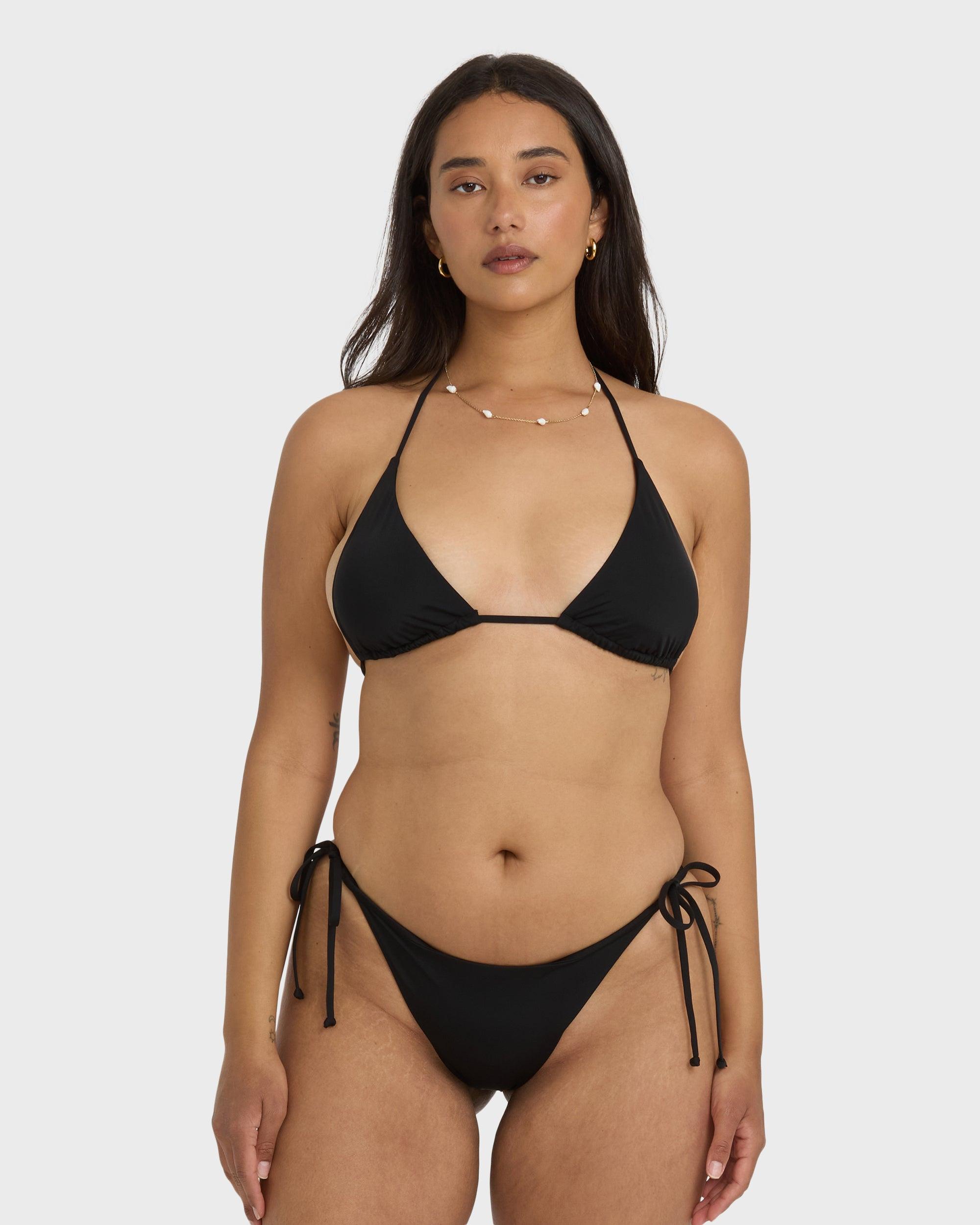 Sol Searcher Multi Triangle Bikini Top - Black Pebble Female Product Image