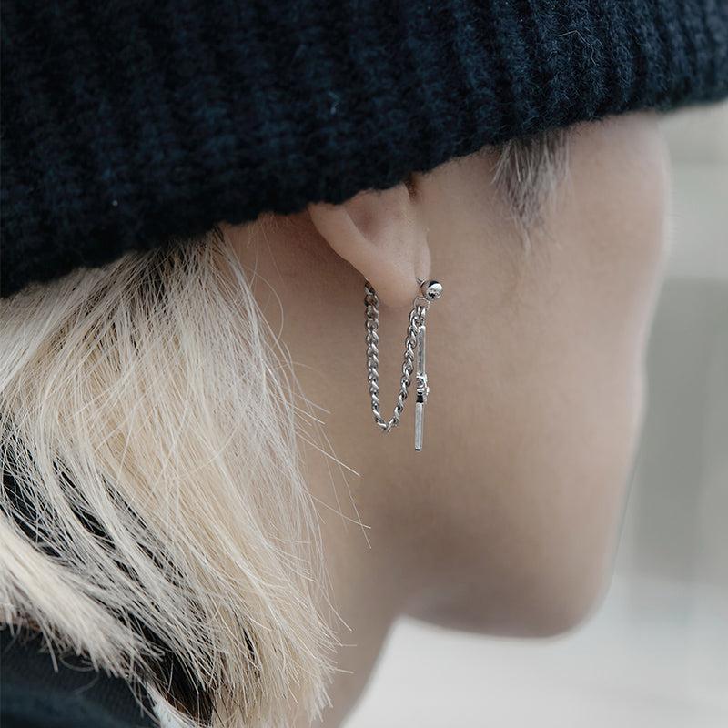 CROSS STAR PENDANT DANGLE EARRING Product Image