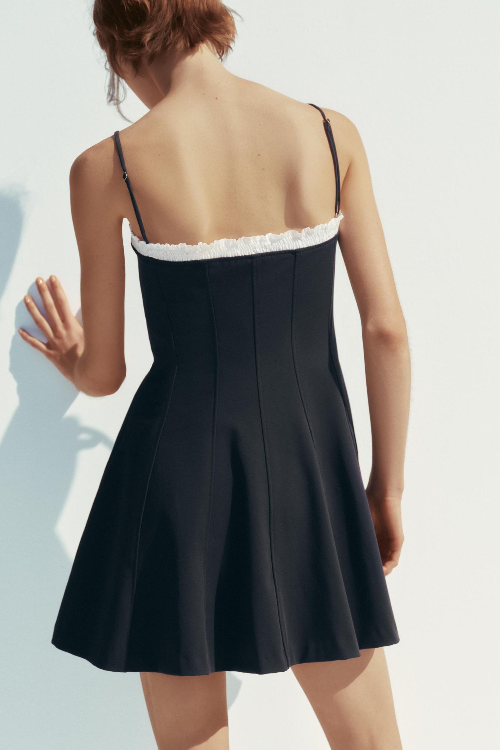 BOW RUFFLE STRAPPY DRESS Product Image