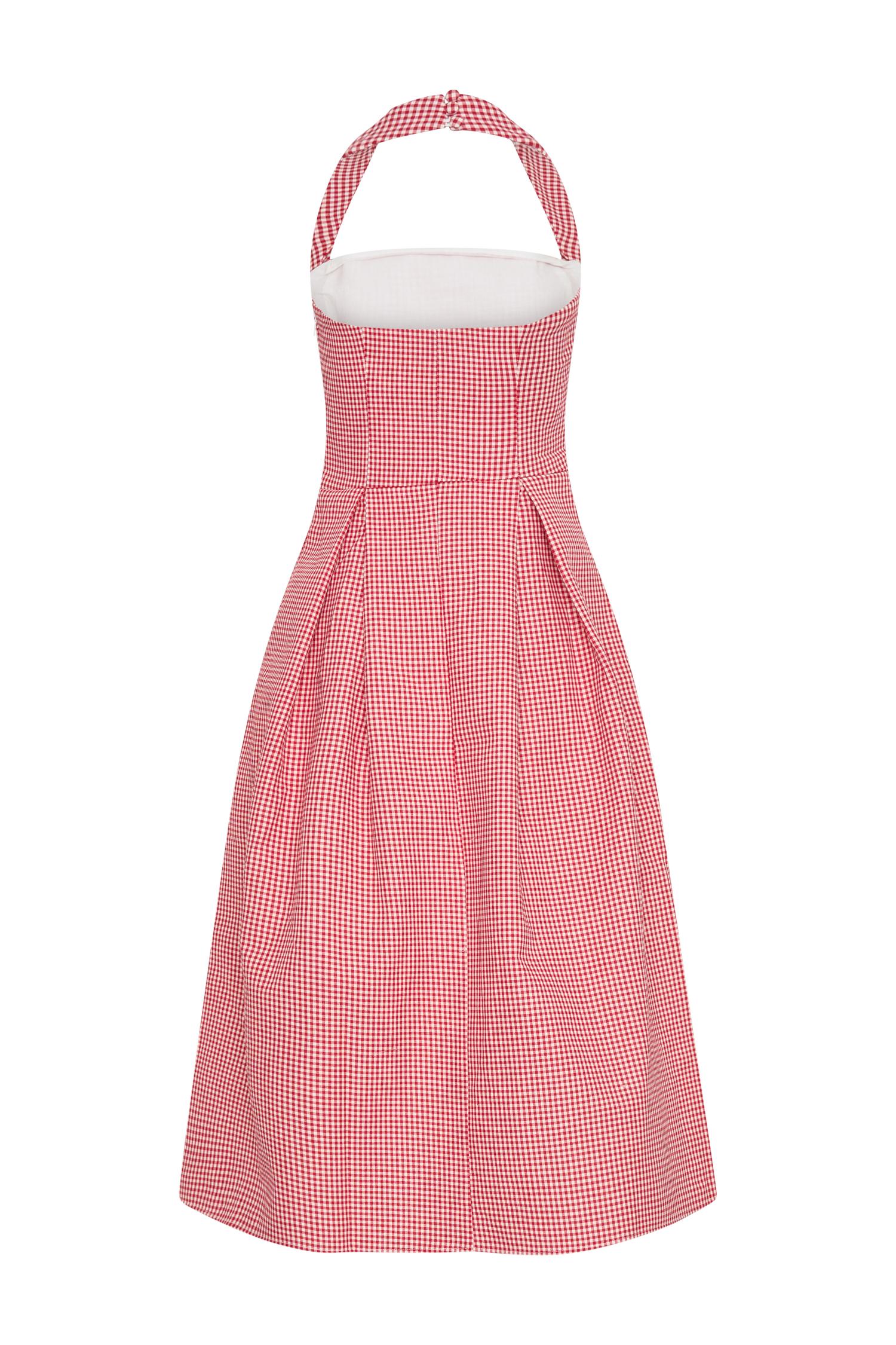 Juana Halter Midi Dress - Red Gingham Product Image