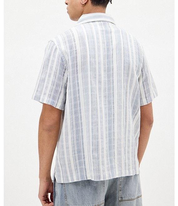 BDG Urban Outfitters Tonal Stripe Short Sleeve Woven Shirt Product Image
