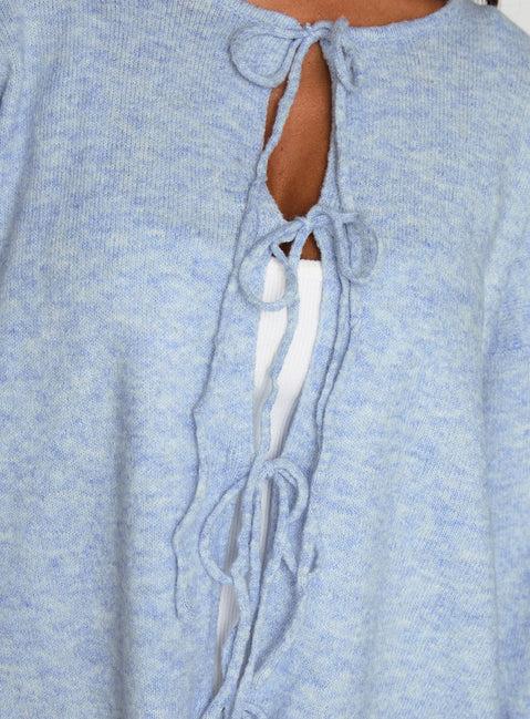Frosty Knit Cardigan Blue Product Image