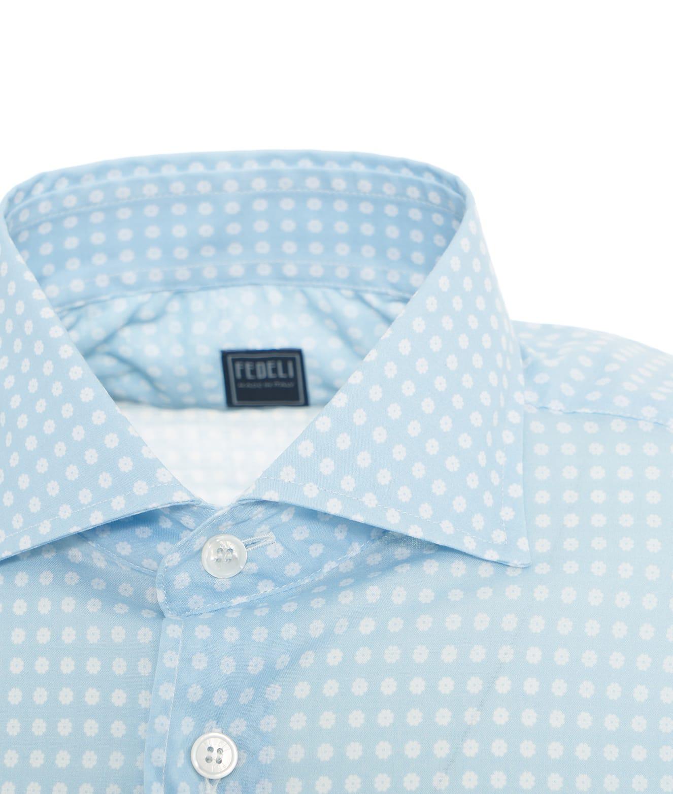 Fine cotton shirt with floral pattern Product Image