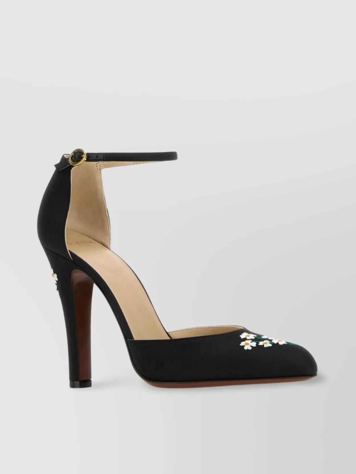 VALENTINO GARAVANI Black Fabric Hi Dolly Pumps Product Image