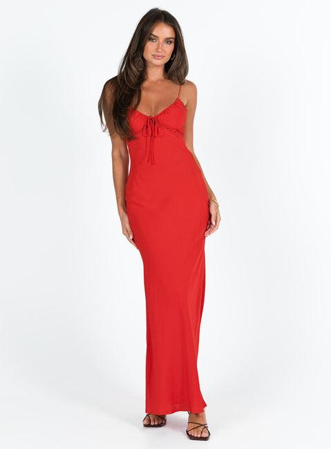 Emily Maxi Dress Red Product Image
