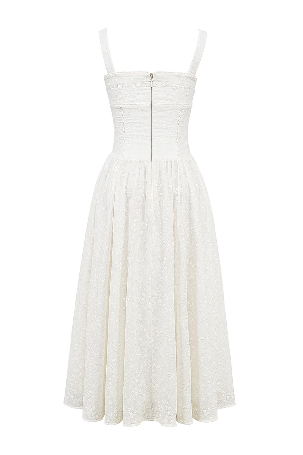 Vivien  white broderie anglais midi sundress Product Image