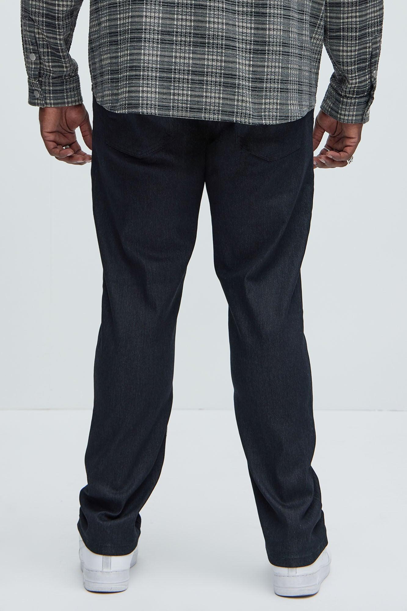 Stretch Raw Denim Skinny Jeans - Black Product Image