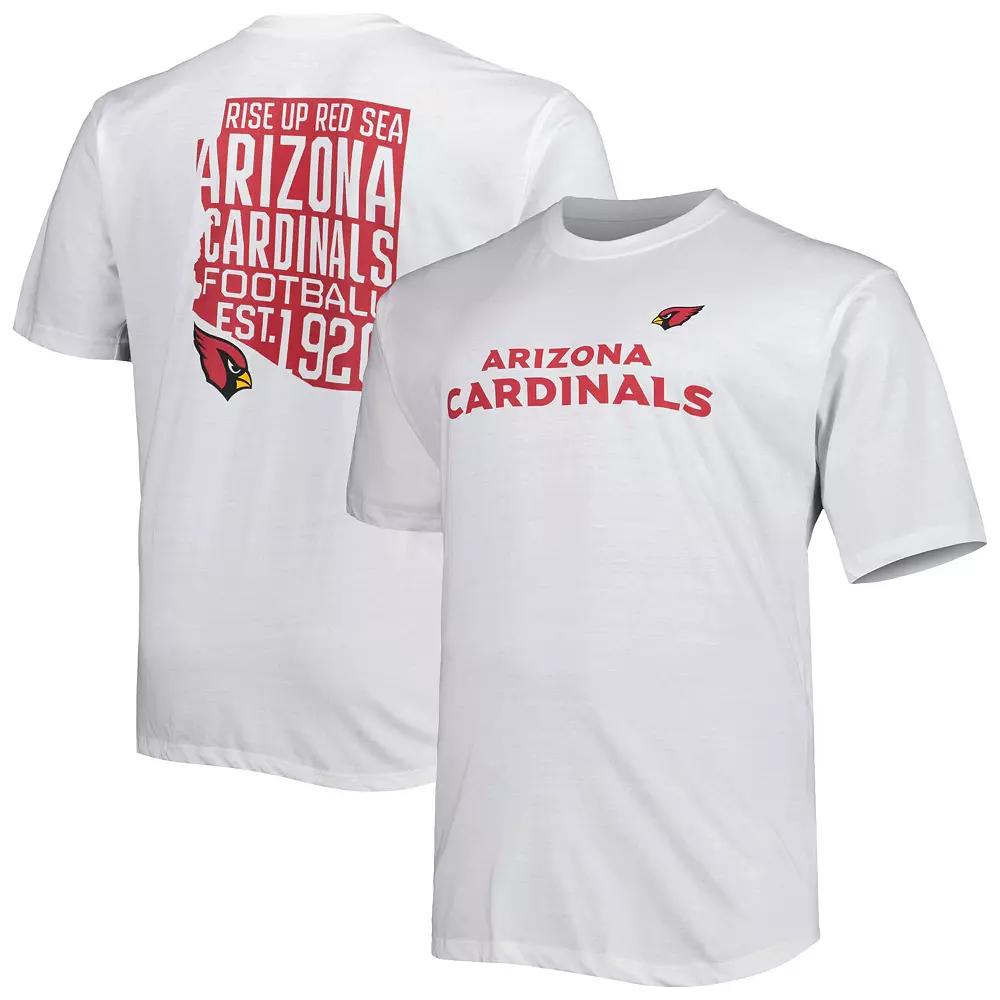 Men's Fanatics Branded White Arizona Cardinals Big & Tall Hometown Collection Hot Shot T-Shirt, Size: 3XB Product Image