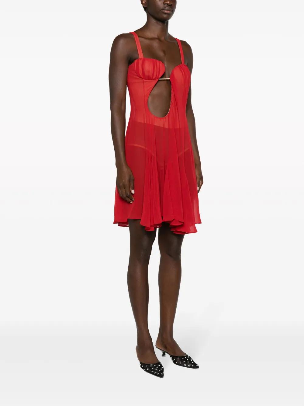 cut-out tulle minidress Product Image