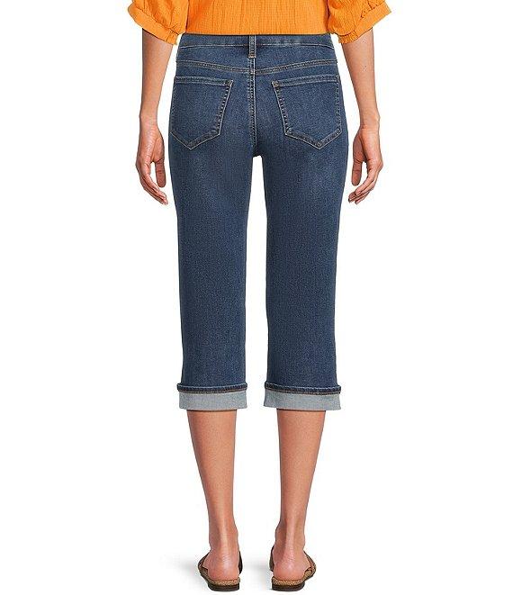 NYDJ Petite Size Marilyn Cuffed Cool Embrace® Lift Tuck® Capri Denim Jeans Product Image