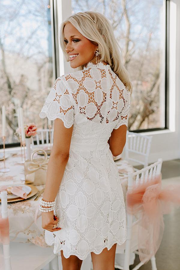 Pure Perfection Crochet Mini Dress Product Image