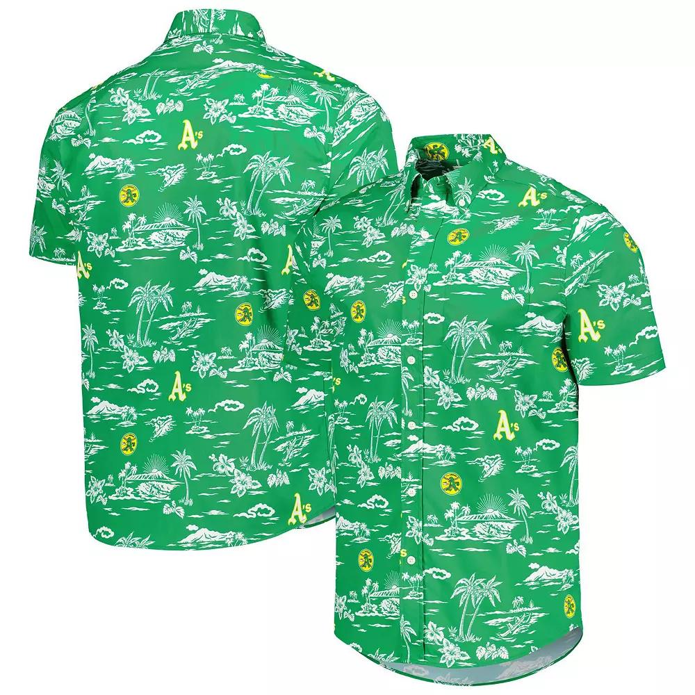 Men's Reyn Spooner Green Oakland Athletics Kekai Button-Down Shirt, Size: 2XL Product Image