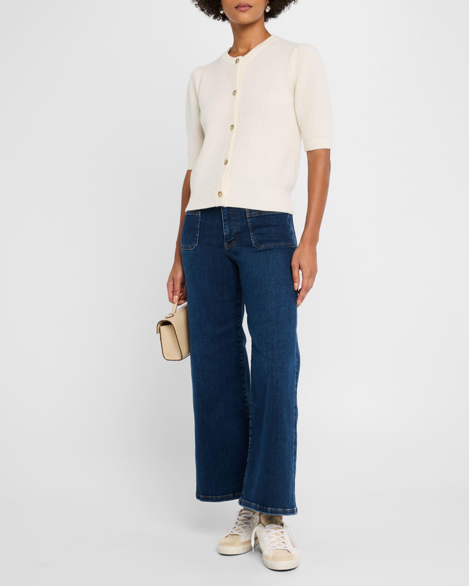 Le Slim Palazzo Jeans with Bardot Pockets Product Image
