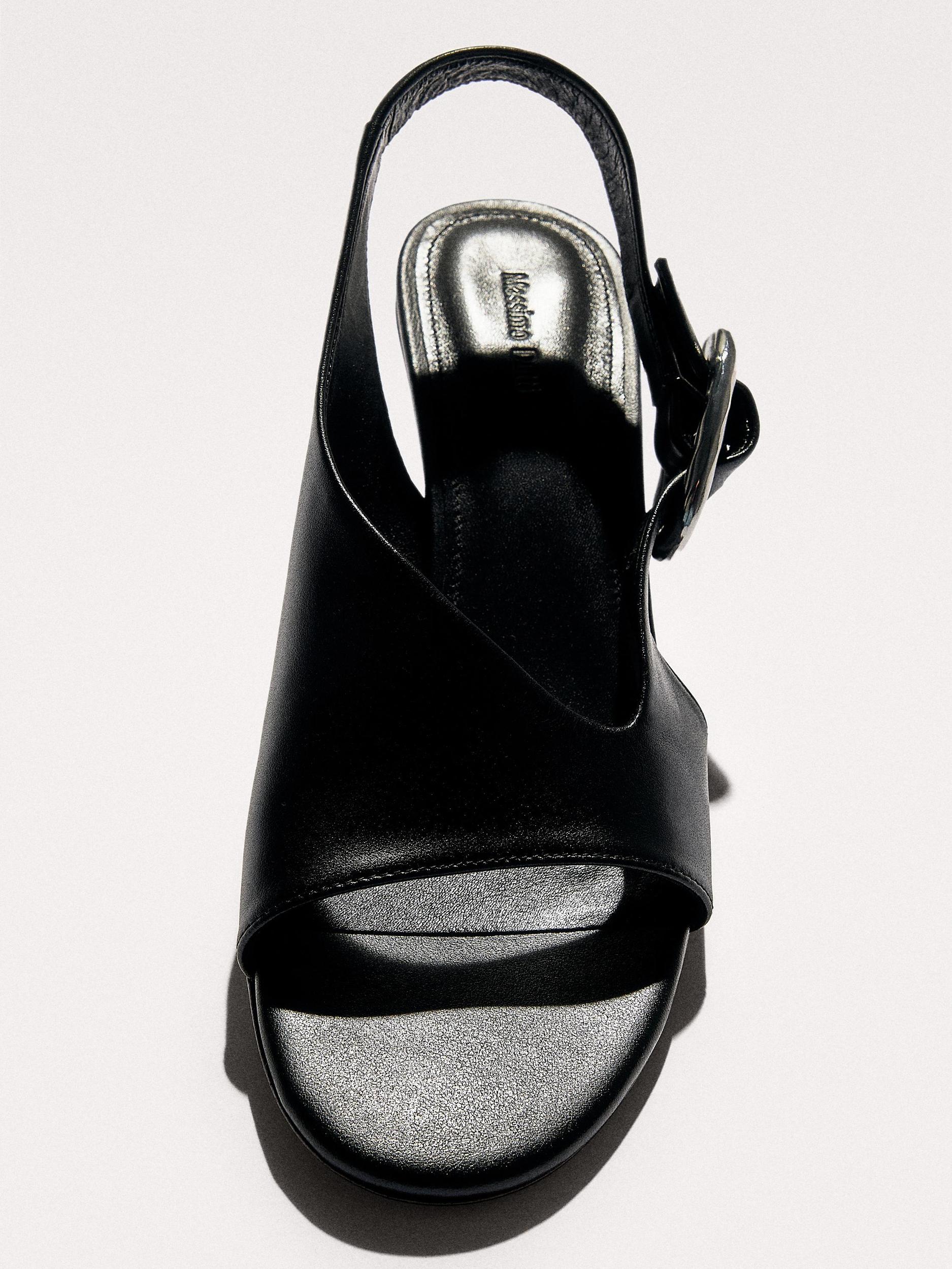 High-heel sandals with buckle Product Image