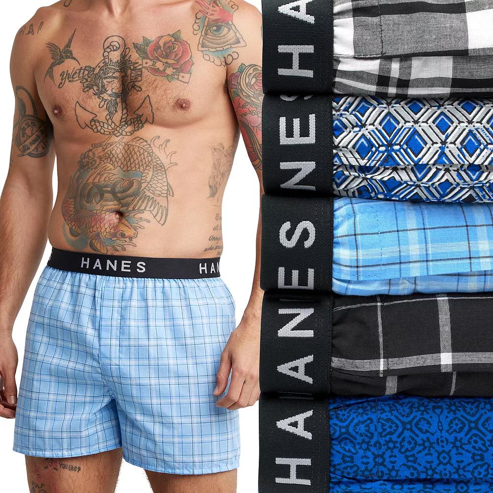 Hanes Ultimate 5-Pack Mens Woven Boxer Underwear Product Image