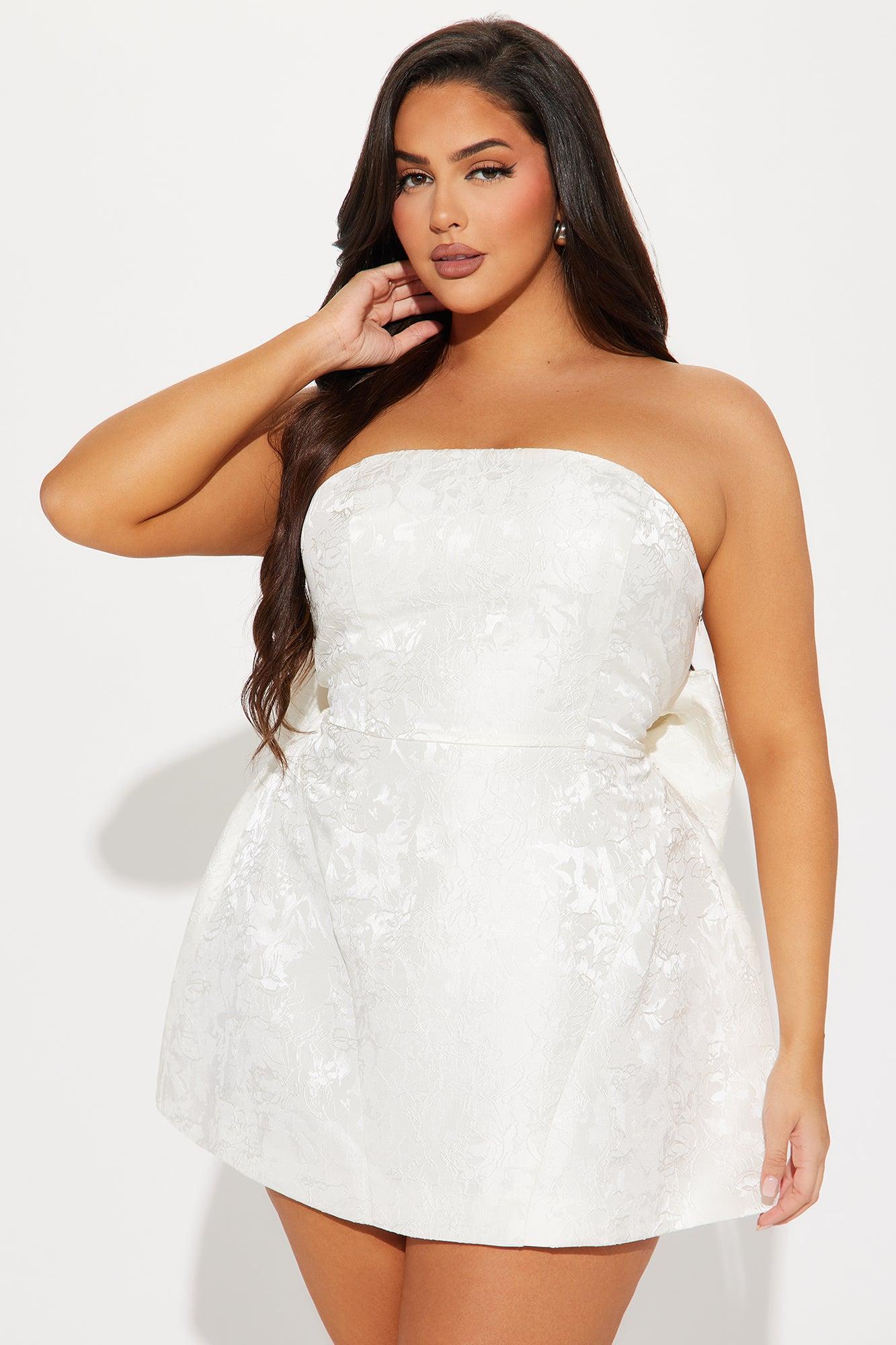 Grace Strapless Micro Mini Dress - Ivory Product Image