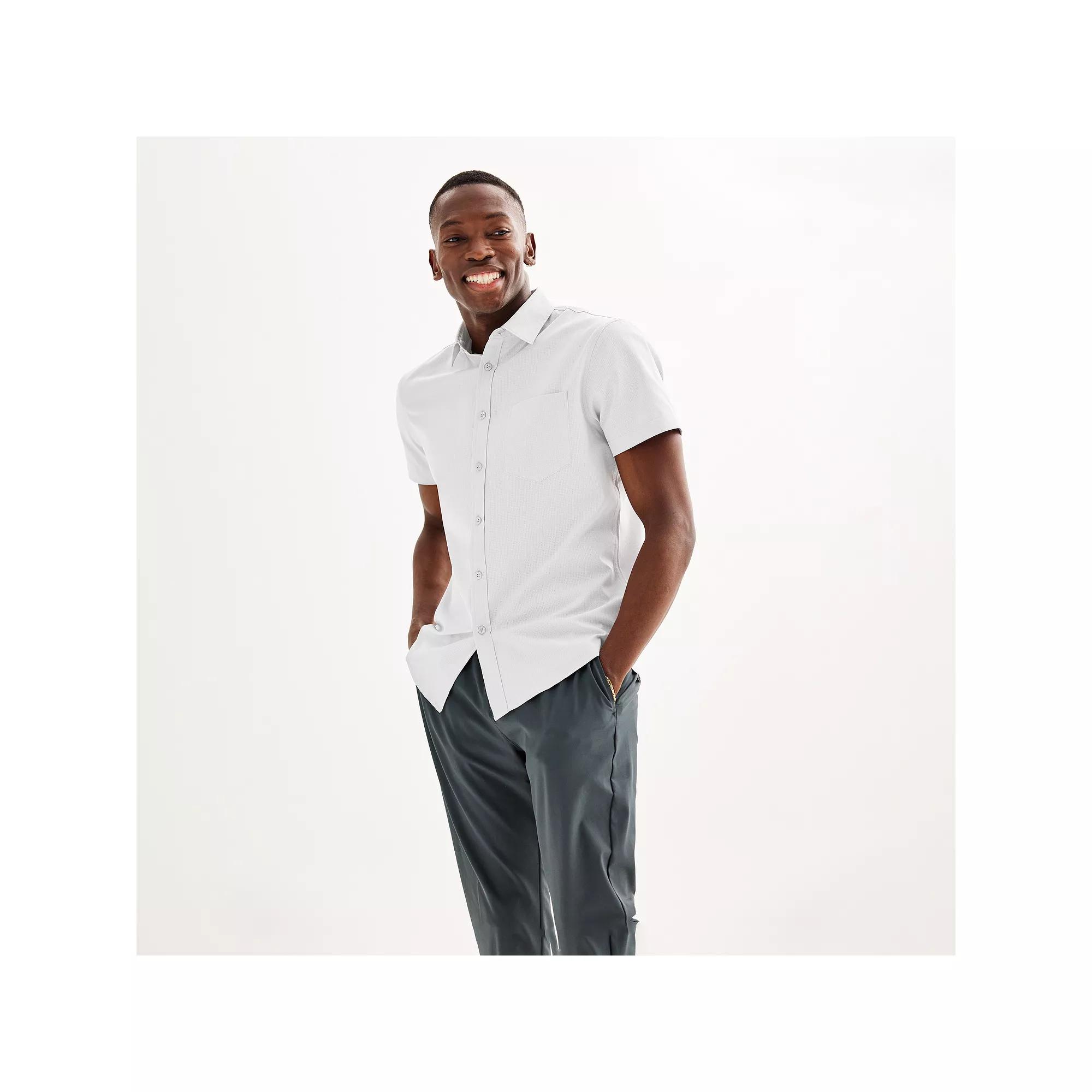 Men's FLX Slim Performance Untucked-Fit Button Down Shirt,  Product Image