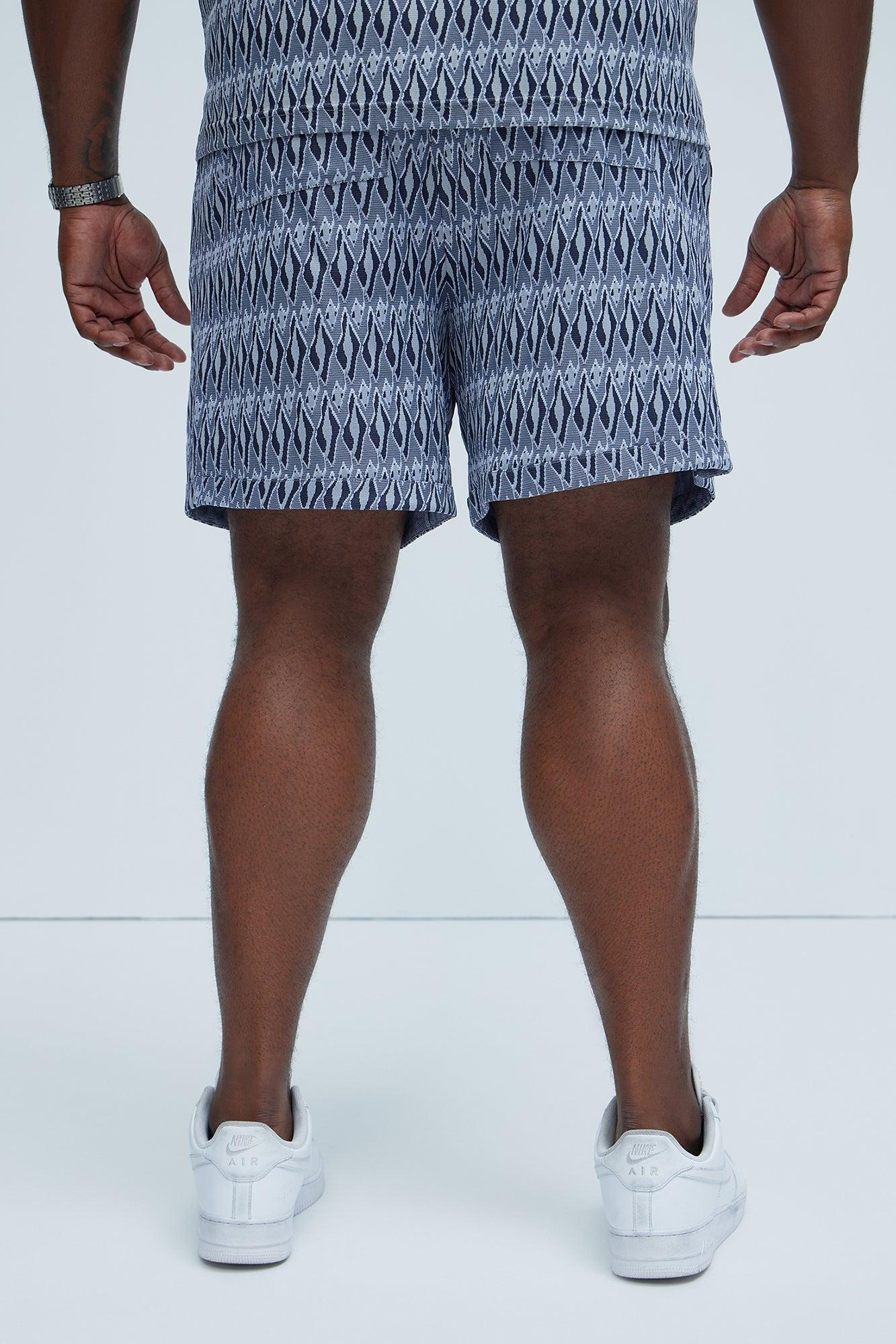 Xavion Textured Shorts - Blue/combo Product Image