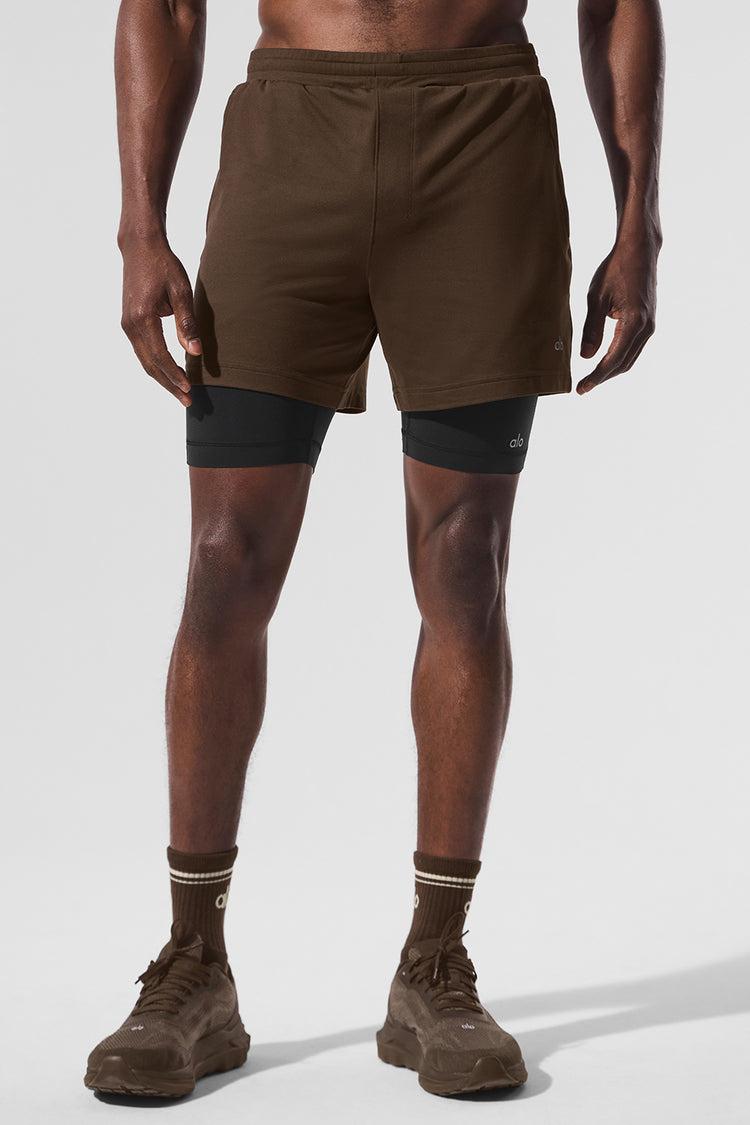 Conquer React 2-In-1 Performance Short - Espresso/Black Product Image