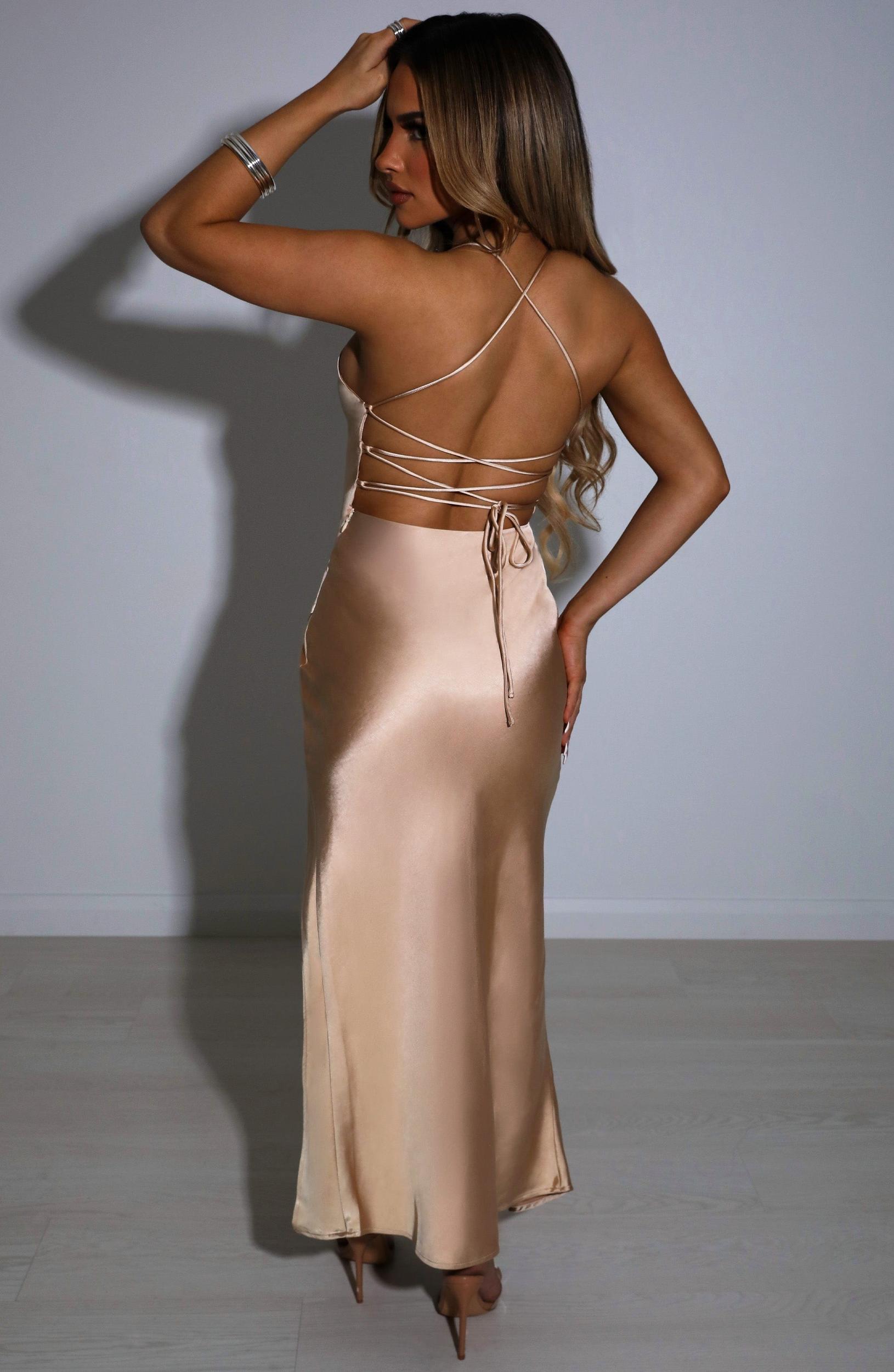 Cia Midi Dress - Champagne Product Image