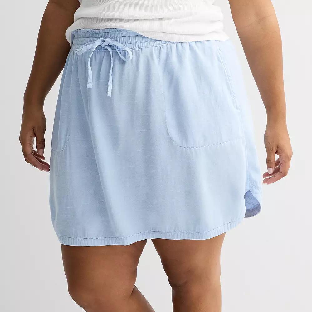Plus Size Sonoma Goods For Life® Short Utility Skirt, Women's, Size: 5XL, Peri Dusk Product Image