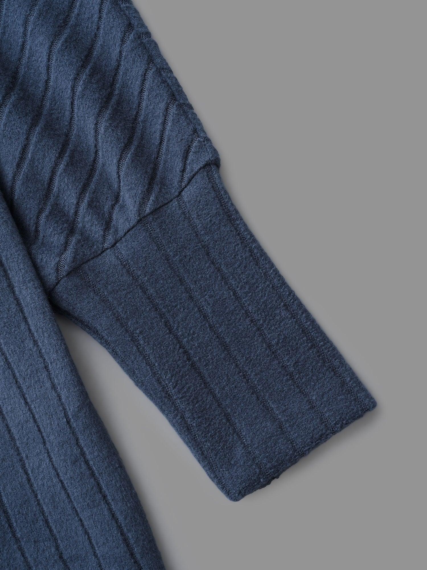 Plain Pit Strip Curved Hem Coat Female Product Image