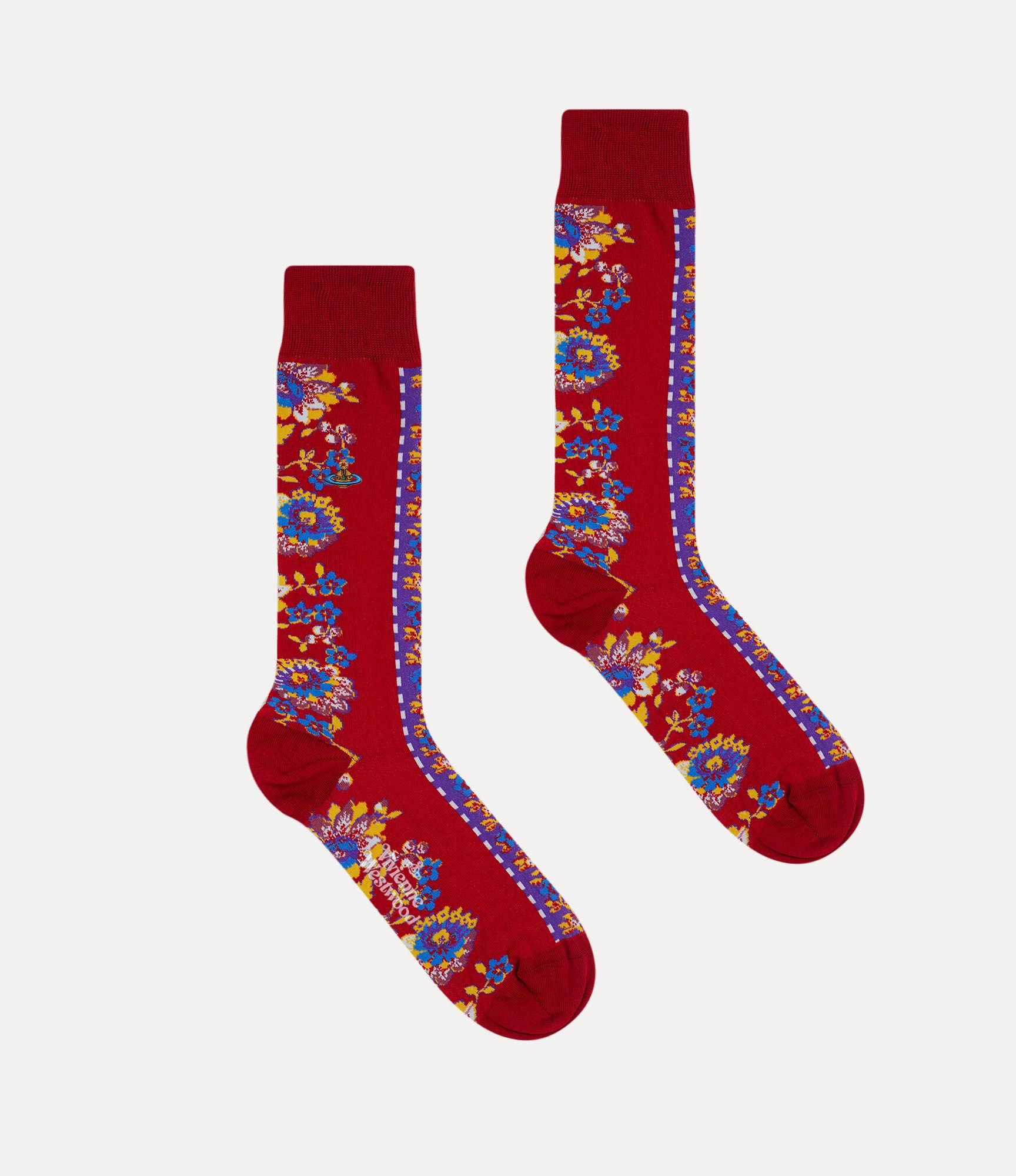 Flower Stripe Socks Product Image