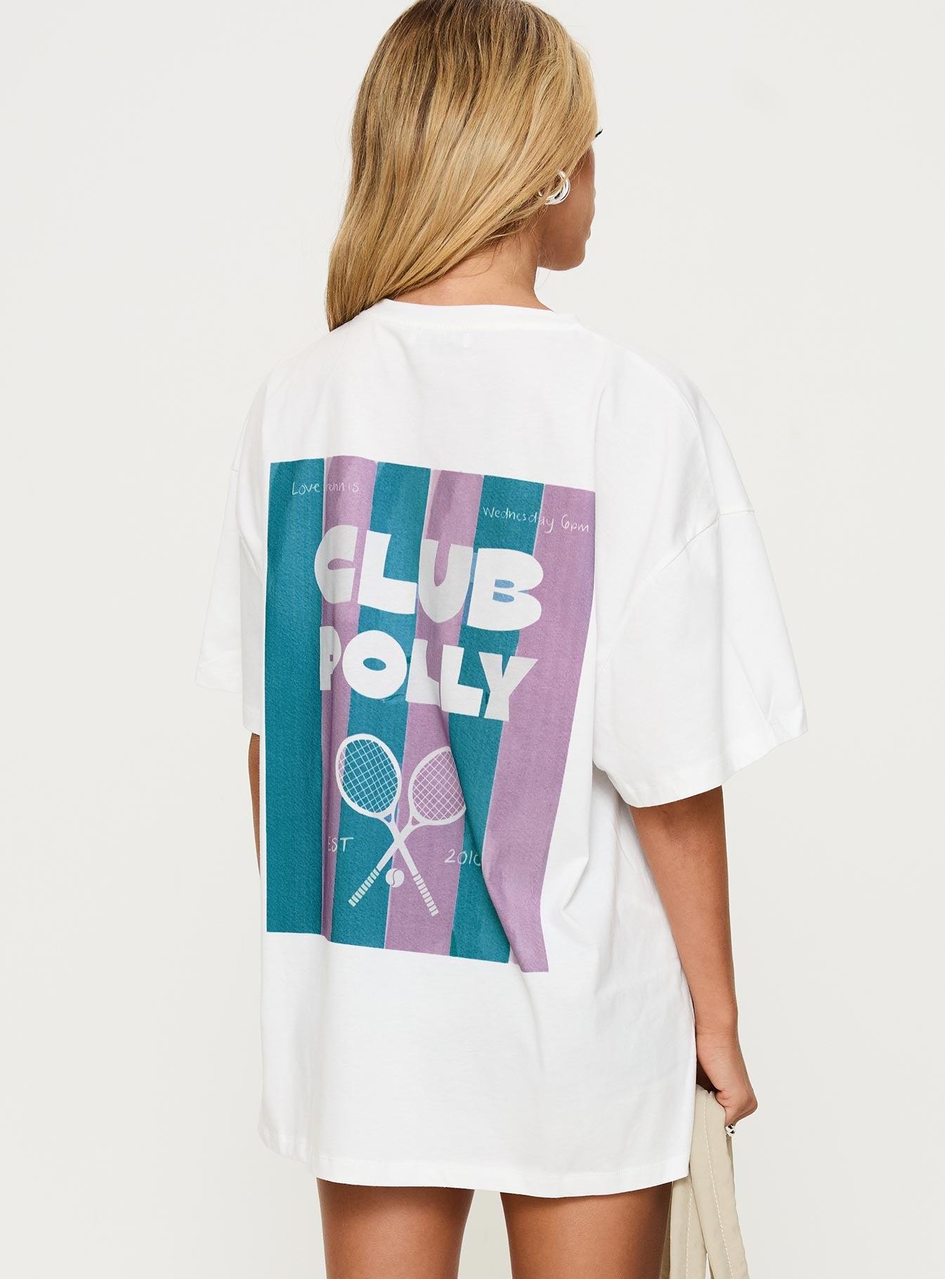 Club Polly Oversized Tee White Product Image