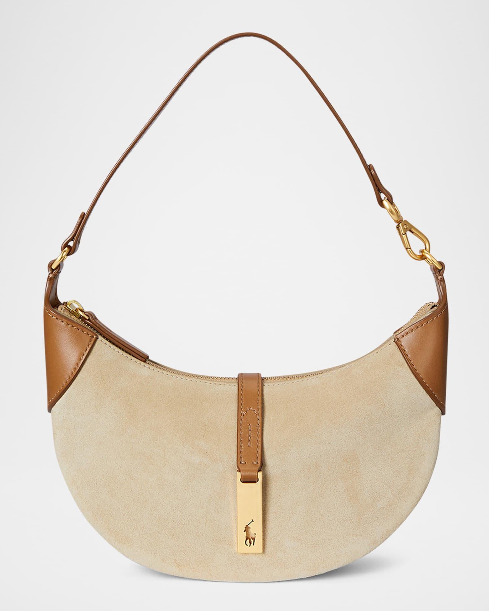 Polo ID Small Suede and Leather Shoulder Bag Product Image