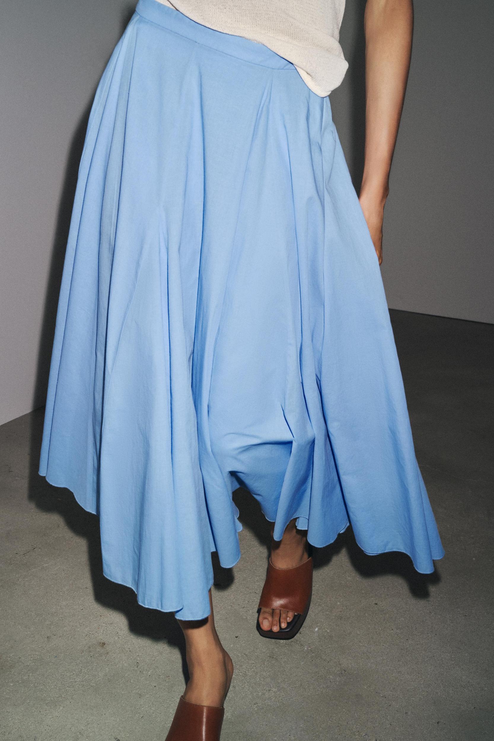 ZW COLLECTION FLARED COTTON SKIRT Product Image