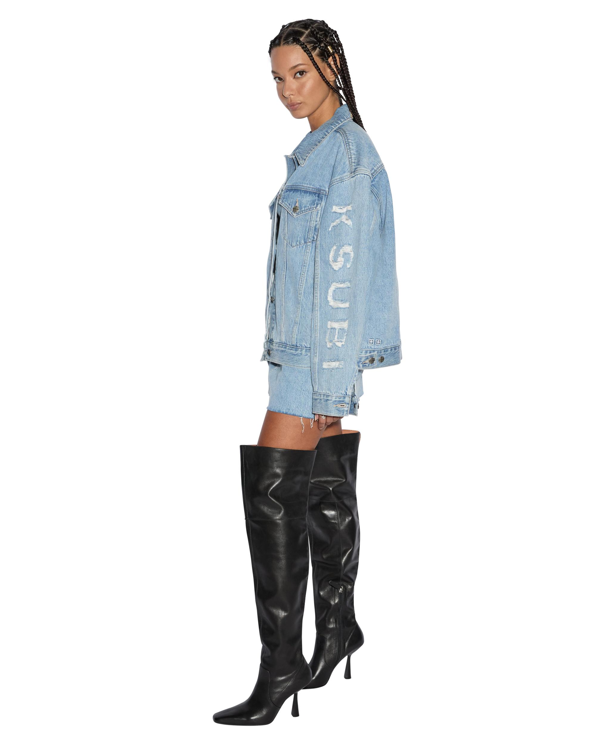 OVERSIZED JACKET TORN UP Female Product Image