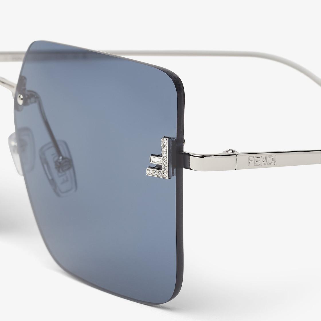 Fendi First CrystalPalladium-finish metal sunglasses Product Image