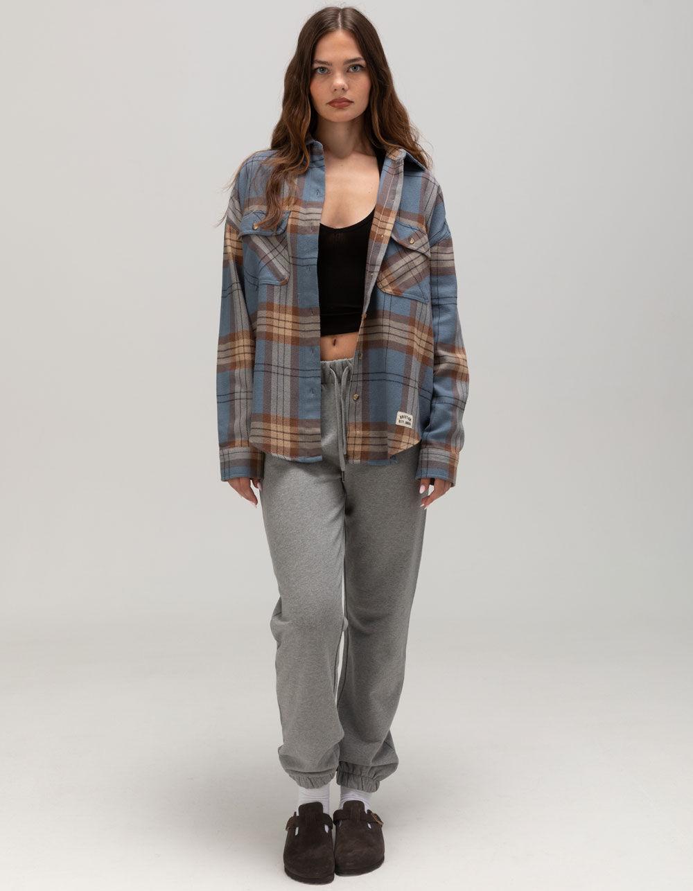 BRIXTON Bowery Womens Flannel - BLUE COMBO Product Image
