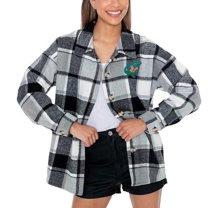 Women's Gameday Couture Gray Florida Gators End Zone Game Flannel Button-Up Shirt, Size: XXL, Grey Product Image
