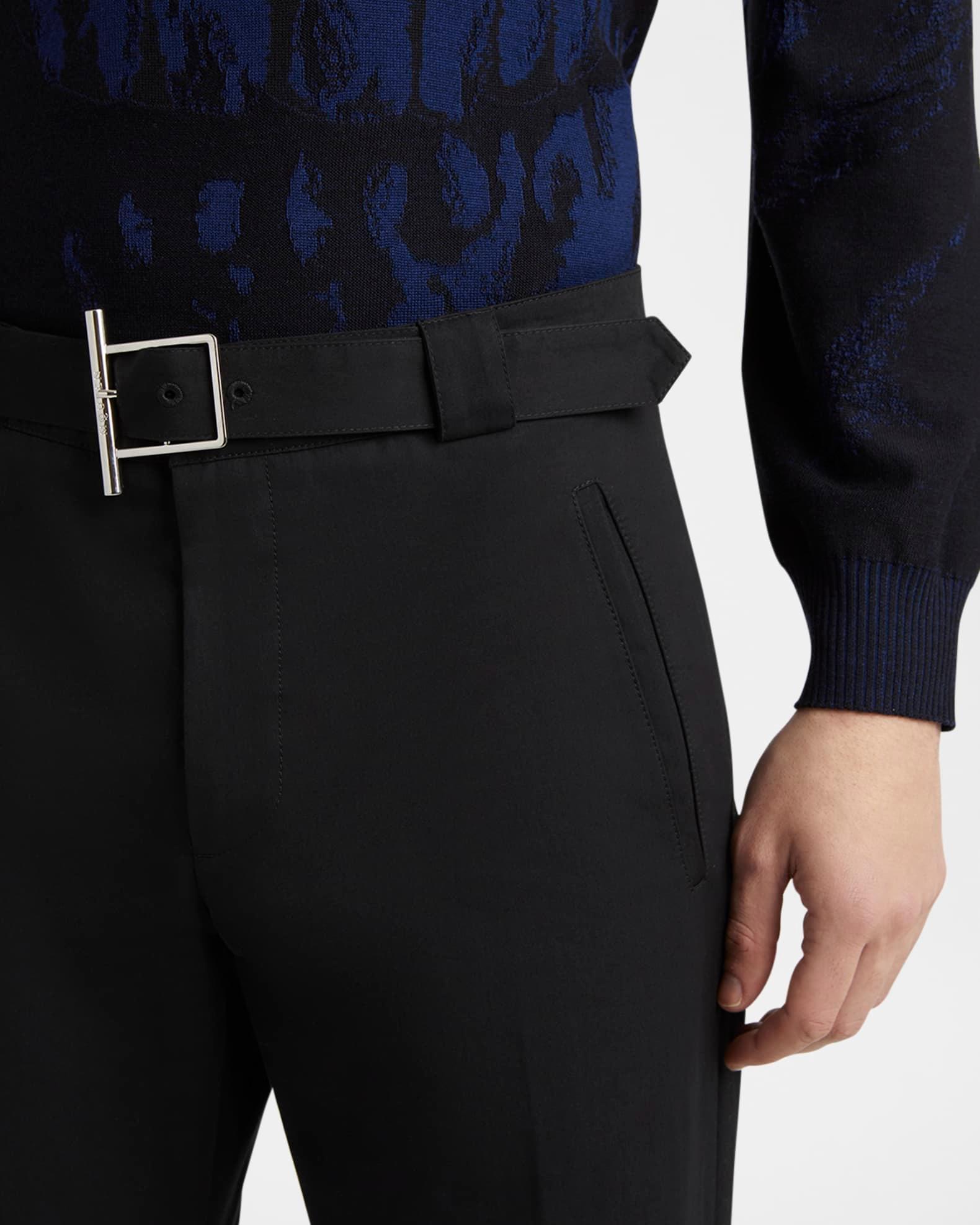 Men's T-Bar Belted Trousers Product Image