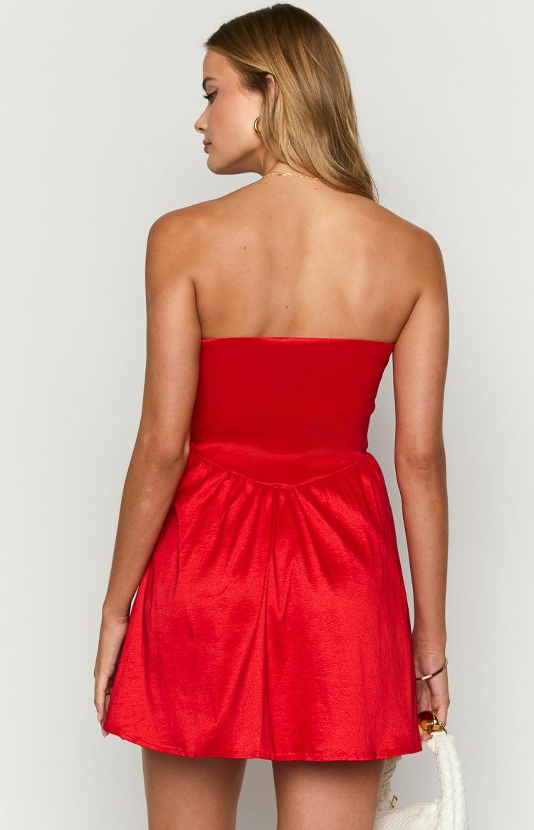 Jared Red Strapless Mini Dress Product Image