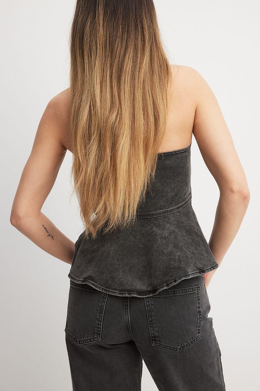 Peplum Denim Top Product Image